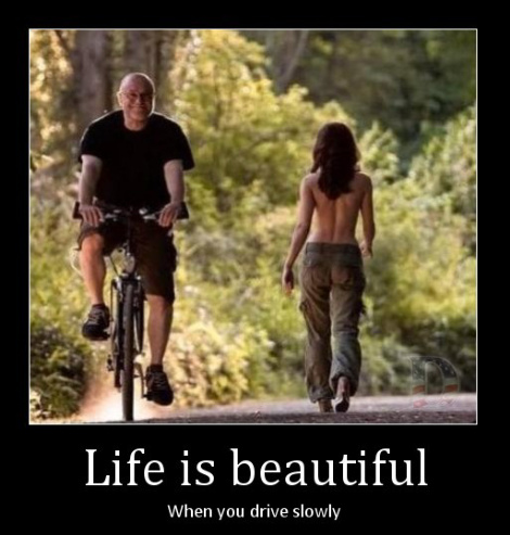 жизнь прекрасна, когда едешь медлено